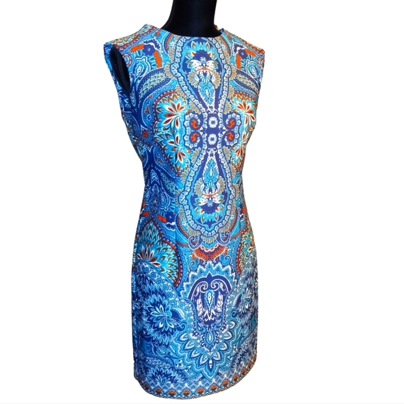 Liz Claiborne Dresses & Skirts - SIZE 8: NWOT LIZ CLAIBORNE Bold Blue Paisley Dress